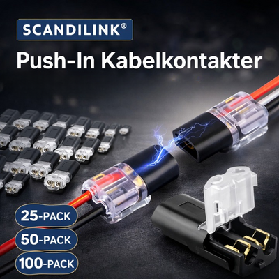 SCANDILINK™ Push-In Kabelkontakter - (25 / 50 / 100-Pack)
