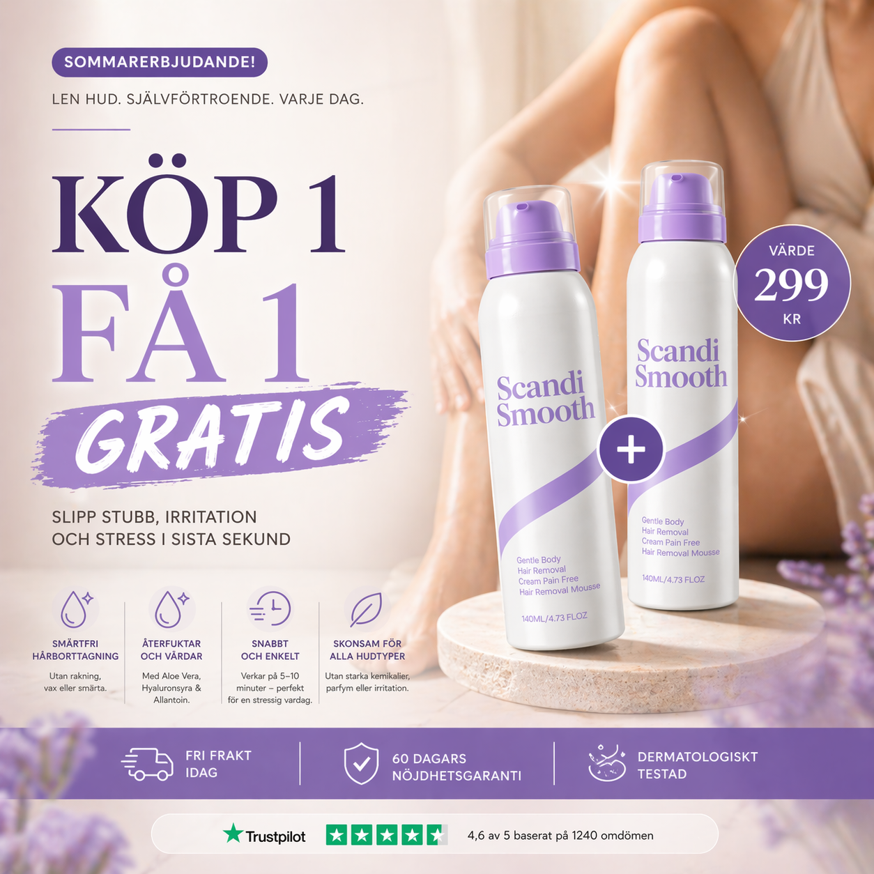 ScandiSmooth - Skonsamt för huden. Hårt mot håret.