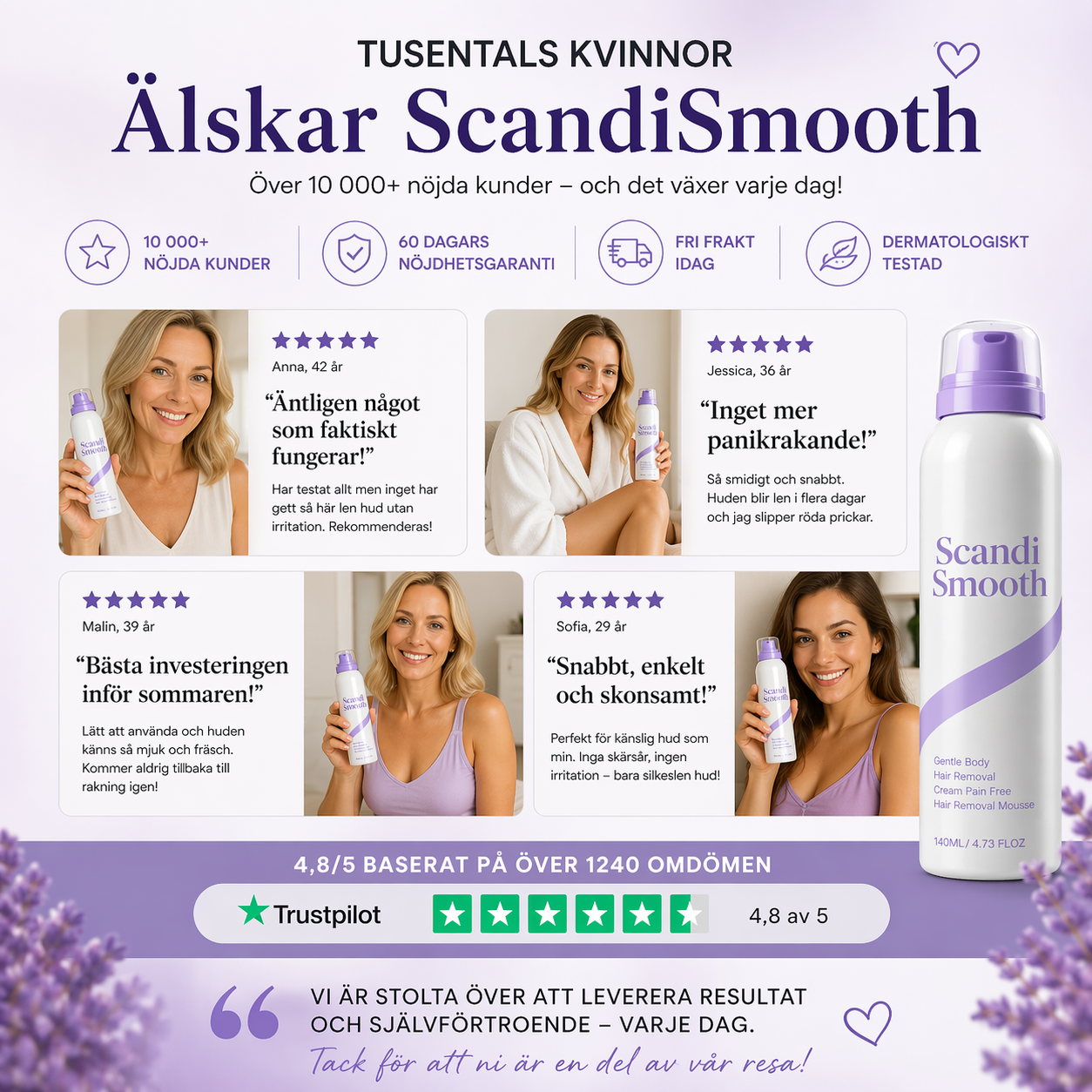 ScandiSmooth - Skonsamt för huden. Hårt mot håret.