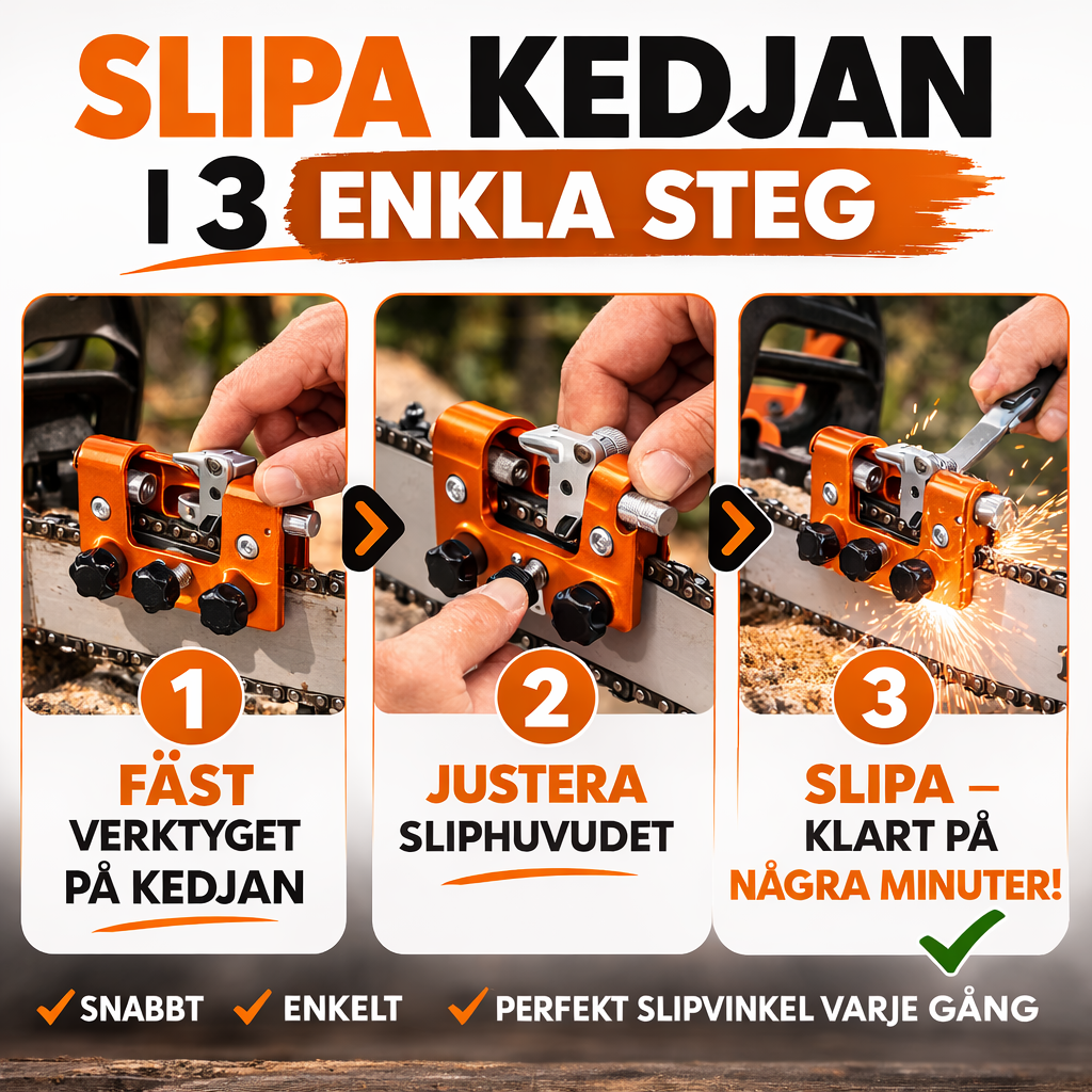 ScandiSharp™ - Få tillbaka kraften i din motorsåg