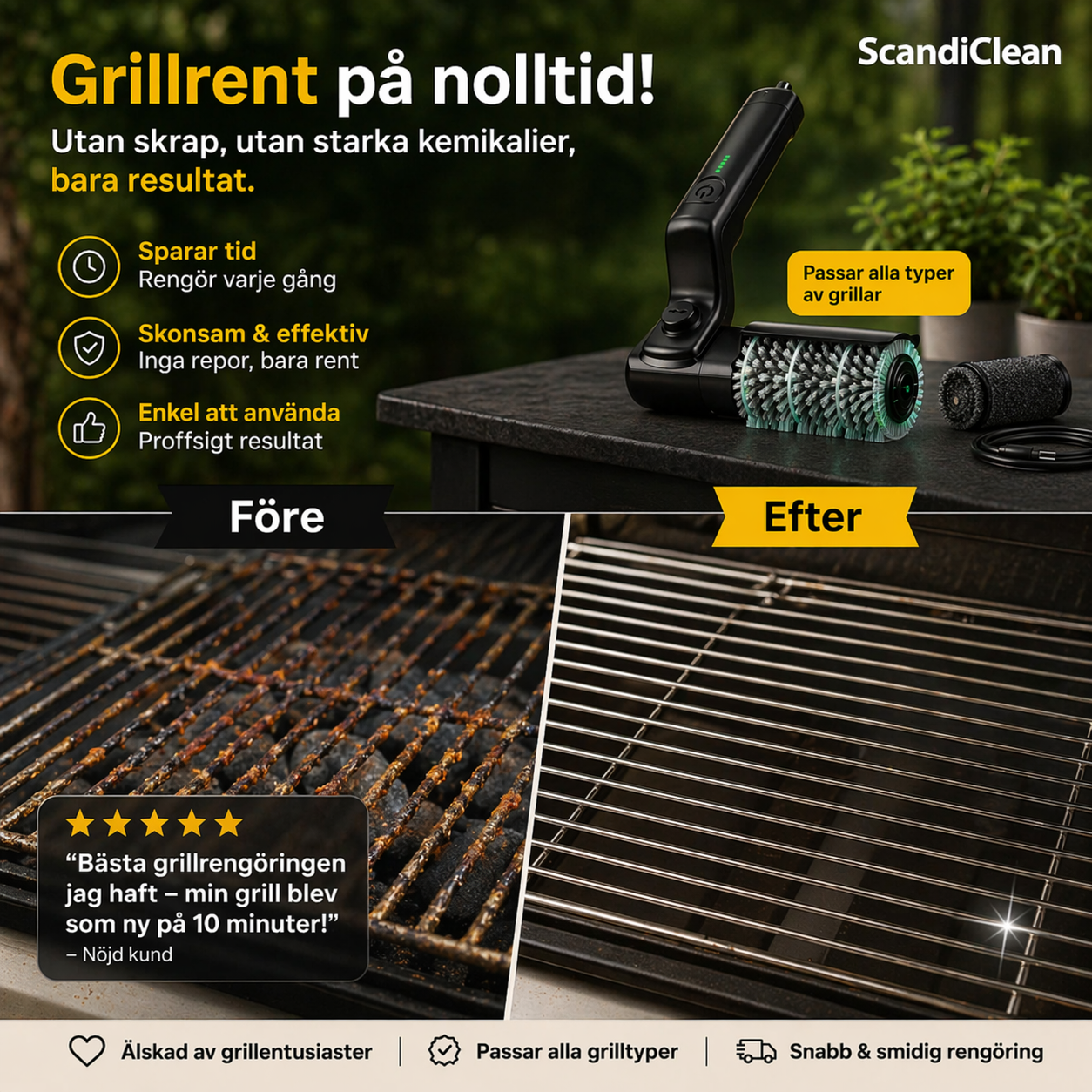 ScandiClean - Rengör din grill på sekunder utan ansträngning