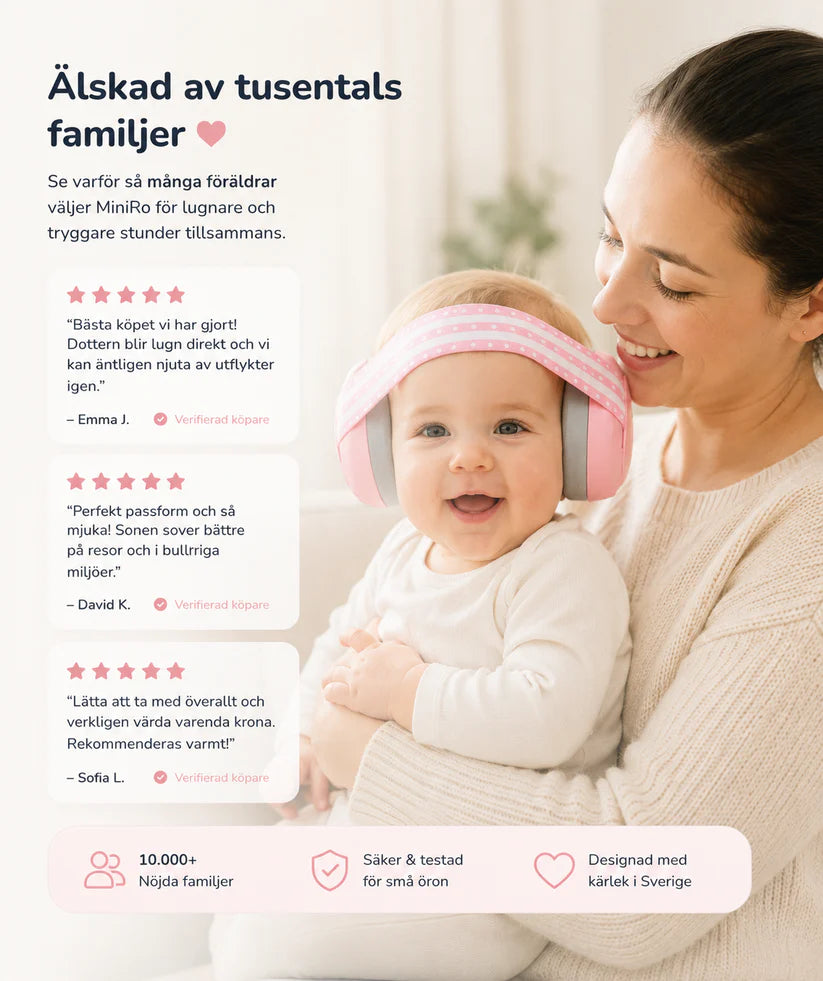 MiniRo - Skydda små öron från höga ljud — Utan stress och skrik